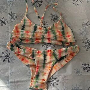 San Lorenzo Colorful Tie-Dye Bikini Set